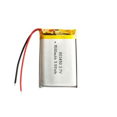 803450 Lipo Battery 3.7V 1500mAh with 500 Cycle Life Rechargeable Lithium Polymer Battery