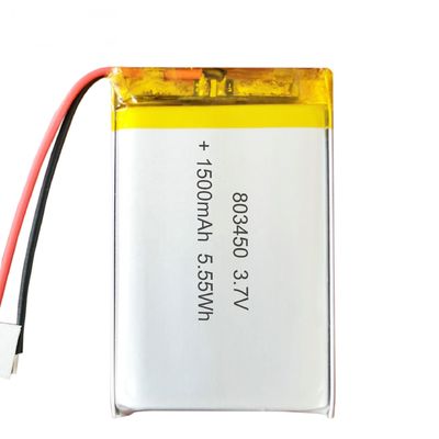 3.7V 1500mAh Lipo Battery with 500 Times Cycle Life Rechargeable Lithium Polymer Battery Pack