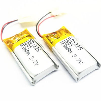 3.7V 120mAh 501225 Lithium Polymer Battery Pack for Bluetooth Headsets and Digital Devices