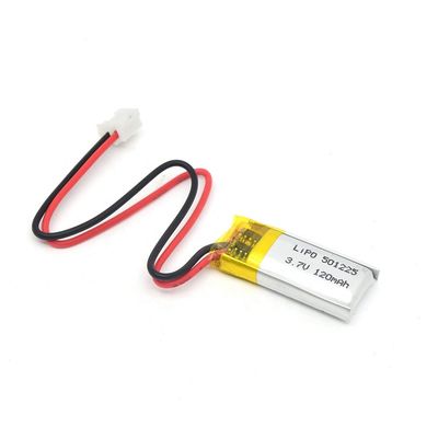 Small 3.7v 120mah Lipo 501225 Lithium Polymer Battery Pack
