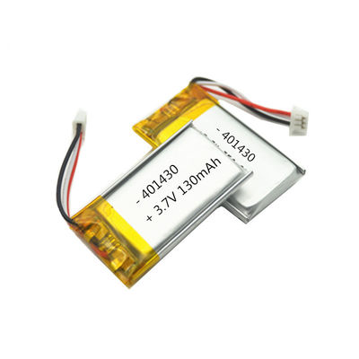 401430 3.7V 130mAh Lithium Polymer Battery Pack with 500 Times Cycle Life