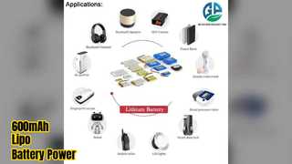 600mAh 3.7V Lipo Battery KC IEC62133 Certified