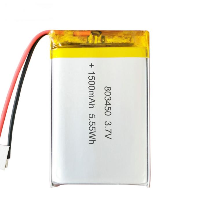 Rechargeable 803450 1500mah 3.7 Volt Li Polymer Battery